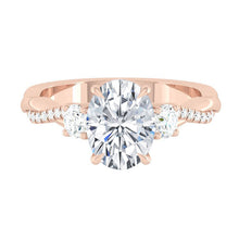 Load image into Gallery viewer, Fiore Trio Oval Moissanite
