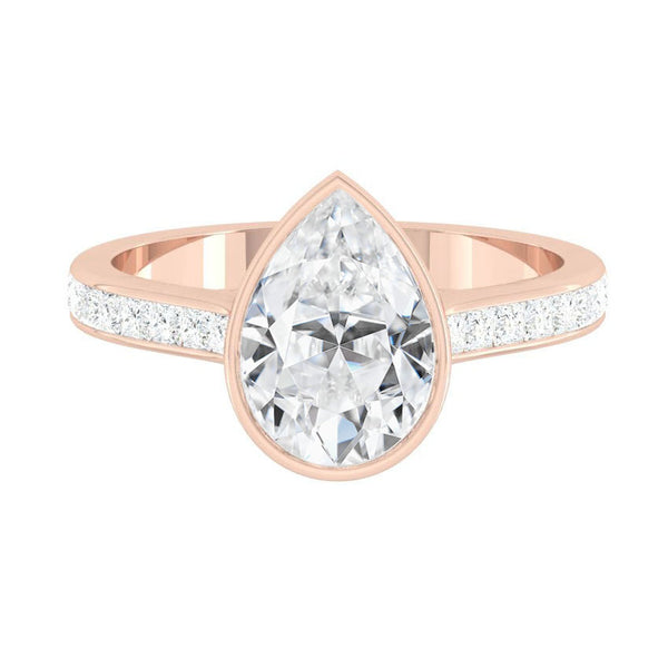 Lucce Carla Channel Pear Moissanite