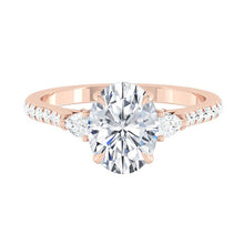 Load image into Gallery viewer, Sophia Pavé Oval Moissanite
