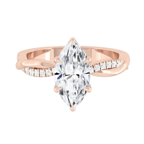 Lucce Fiore Marquise Moissanite