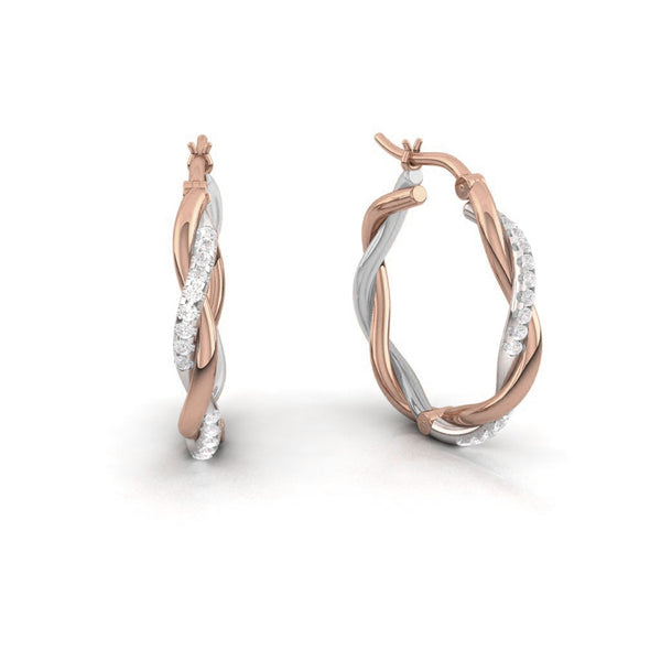 Fiore Hoop Earrings Diamond