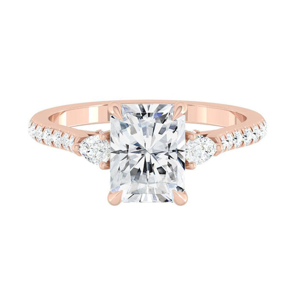 Lucce Sophia Pavé Radiant Moissanite