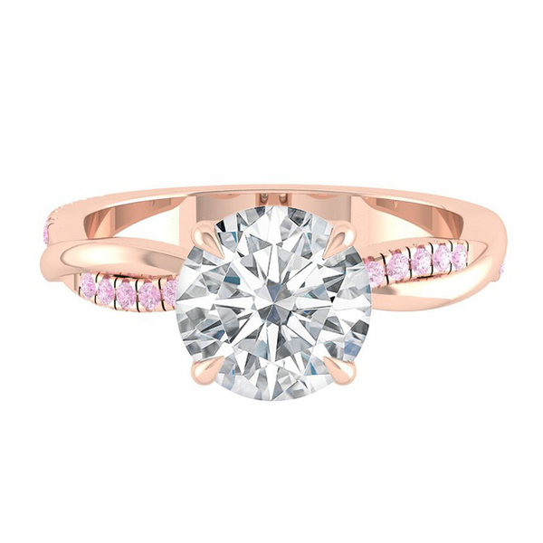 Lucce Fiore Rosé Round Diamond