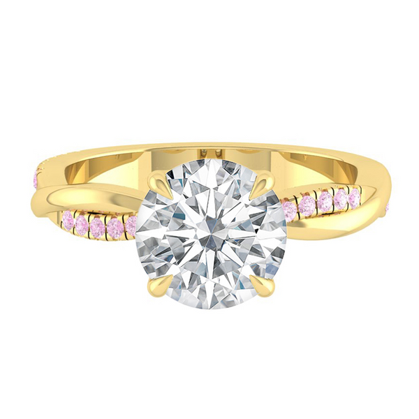 Lucce Fiore Rosé Round Diamond