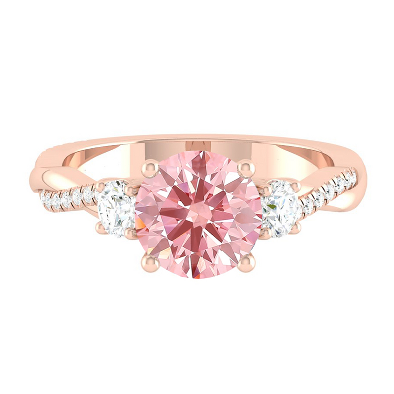 Fiore Trio Round Rosé Pink Diamond