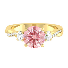 Load image into Gallery viewer, Fiore Trio Round Rosé Pink Diamond
