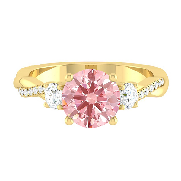 Lucce Fiore Trio Round Rosé Pink Diamond