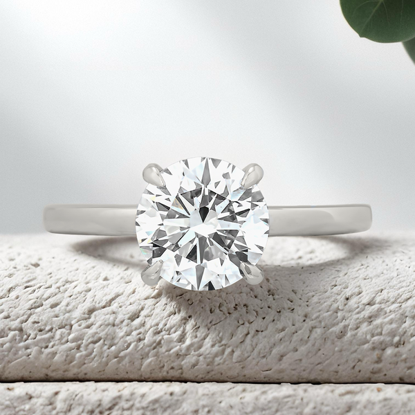 Lucce Verona Round Lab Diamond 1.51ct F VS1 ld IGI Platinum