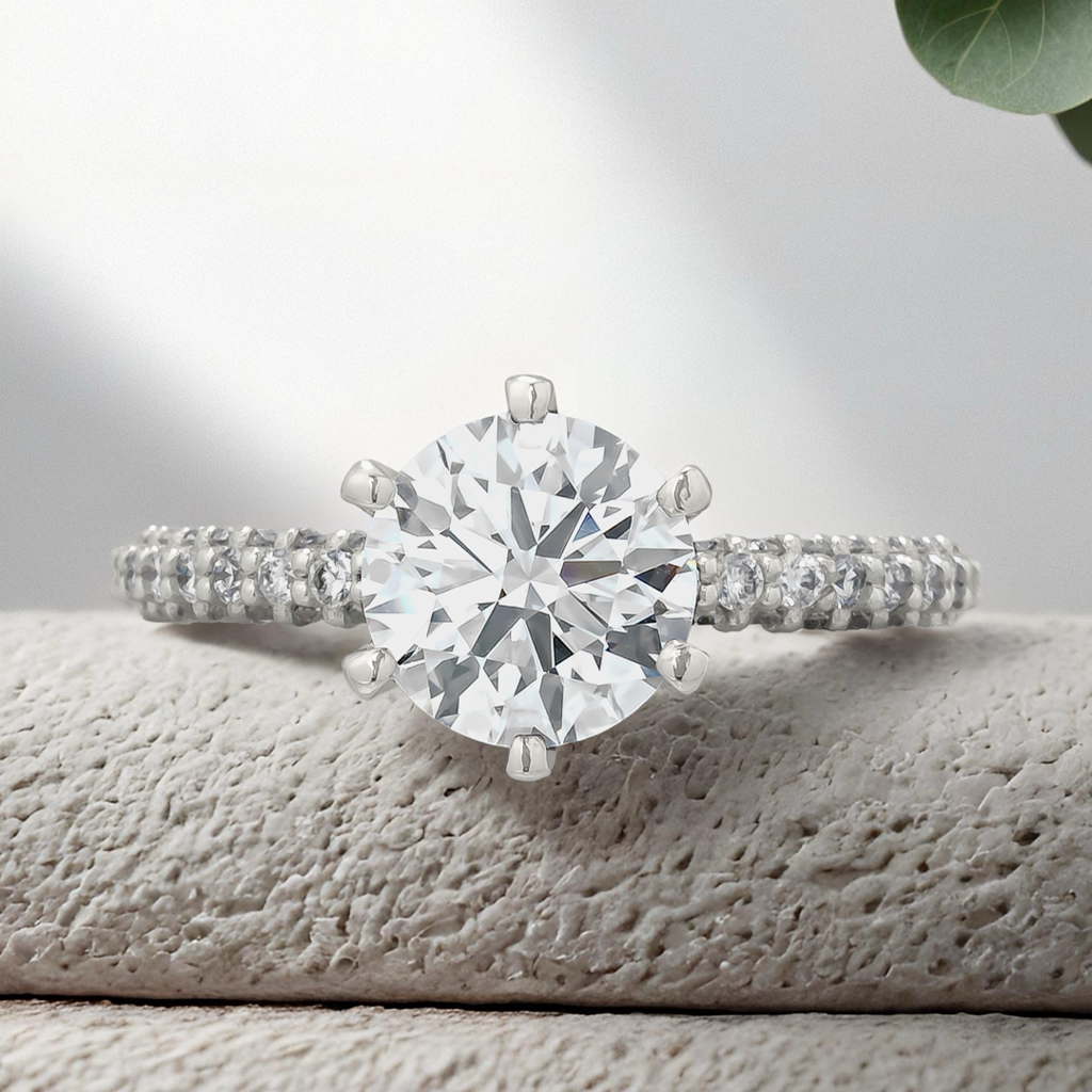 Lucce Angela Luxe Lab Diamond 1.51ct D VS1 Id IGI Platinum
