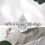 LUCCE MARCHESA™ Pear Lab Diamond 1.08ct D VVS2 Ex IGI 14K White Gold