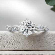 Load image into Gallery viewer, Lucce Constance Petal Round 1.50CT Natural Diamond I VS1 VG GIA Platinum
