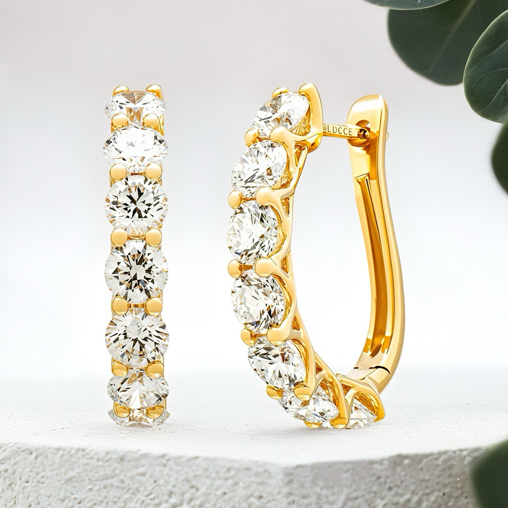 Load image into Gallery viewer, LUCCE RIVERA™ Hoop Earrings Diamond
