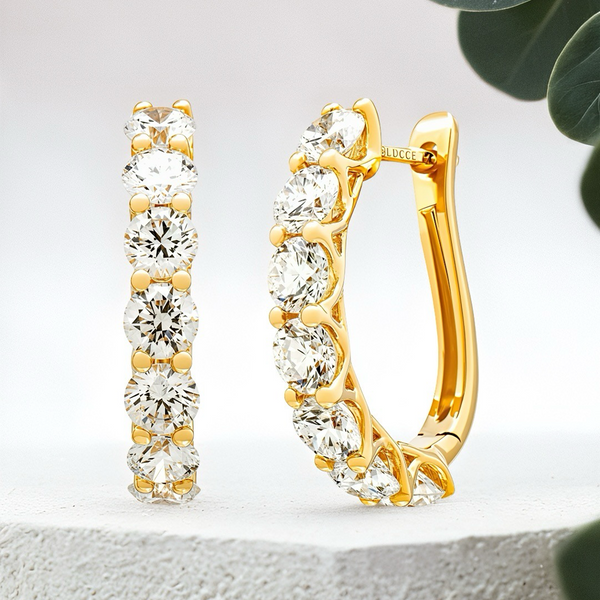 Rivera Hoops Earrings 1.54CTW Lab Diamond 14K Yellow Gold
