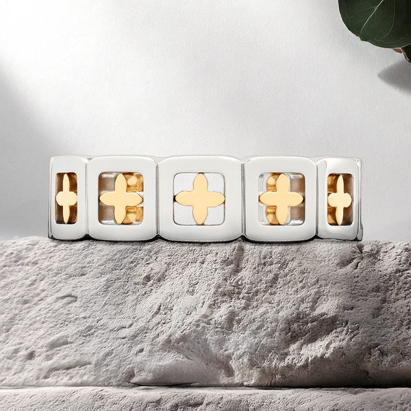 Lucce Constance Elle Unfrosted 18K Yellow Gold and Platinum