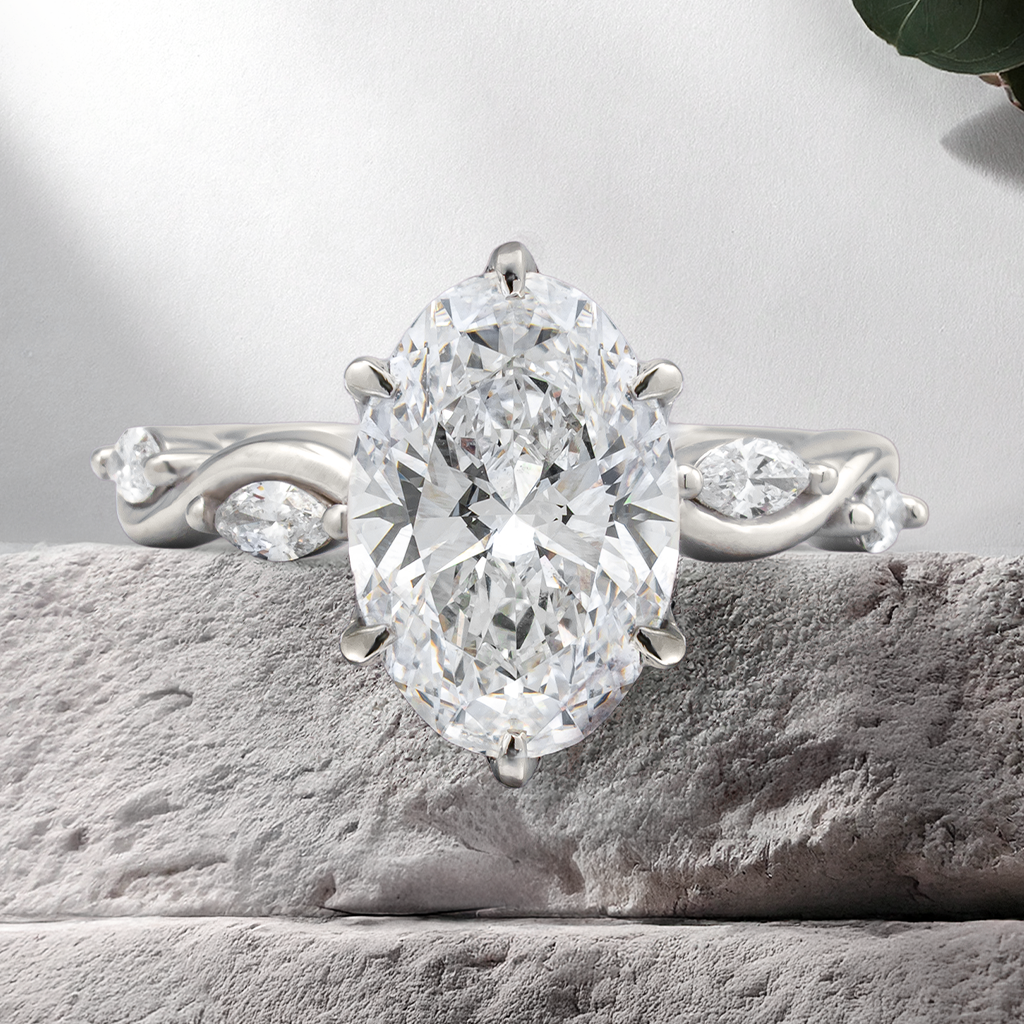 Load image into Gallery viewer, LUCCE CONSTANCE™ Petal Oval 6-Prong Diamond
