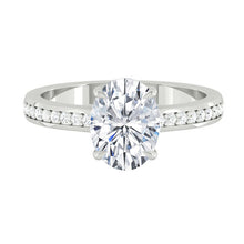 Load image into Gallery viewer, Kaela Pavé Oval Moissanite
