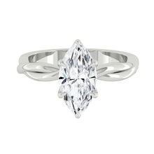 Load image into Gallery viewer, Lucce Fiore Solitaire Marquise Lab Diamond 1.01ct D VS1 Ex IGI 14K White Gold
