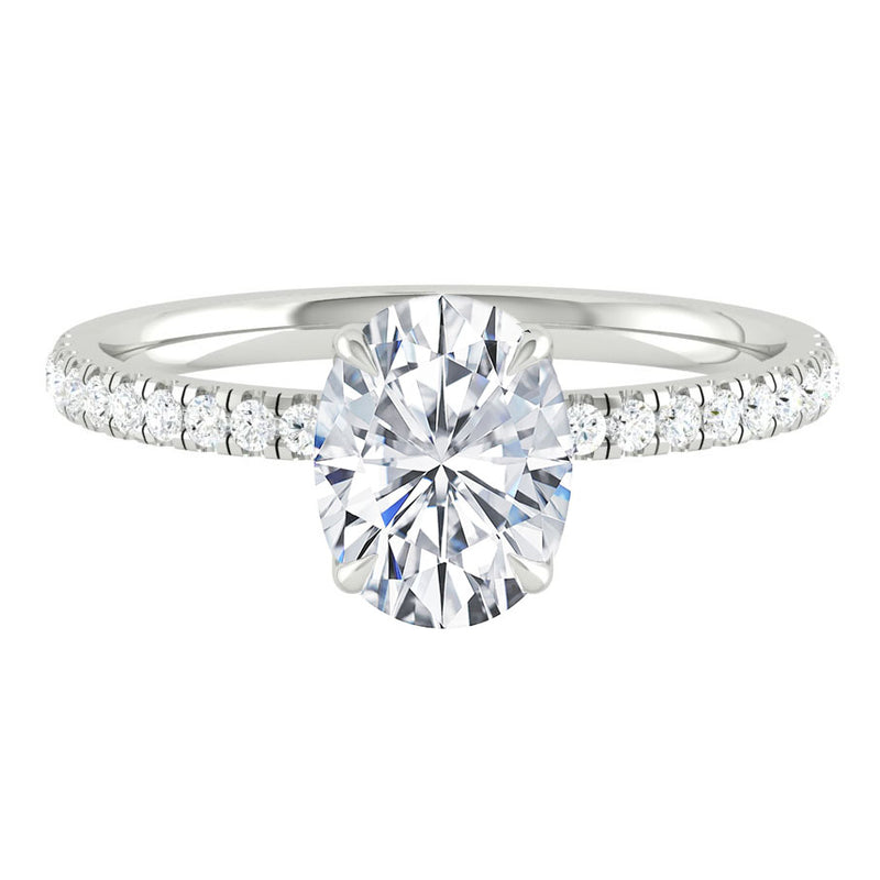 Lucia Halo Pave Oval Diamond