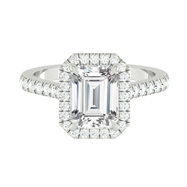 Lucce Montevalle Emerald Natural Diamond 1.00ct H VSI GIA Platinum