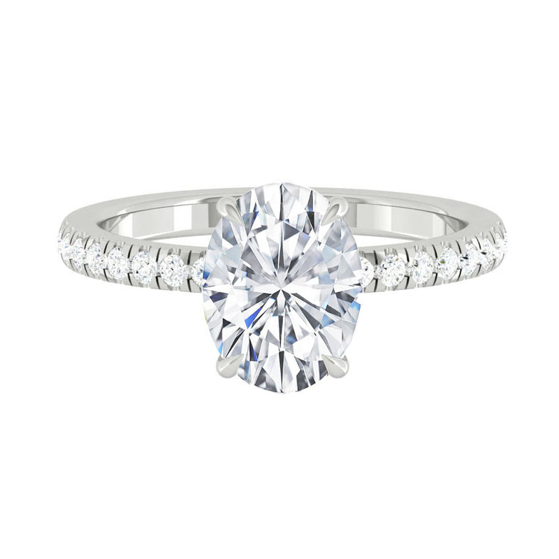 Madelyne Pave Oval Moissanite