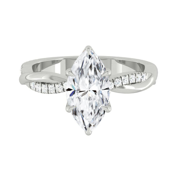 Lucce Fiore Marquise Moissanite