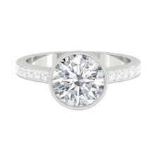 Load image into Gallery viewer, Lucce Carla Channel Round Moissanite
