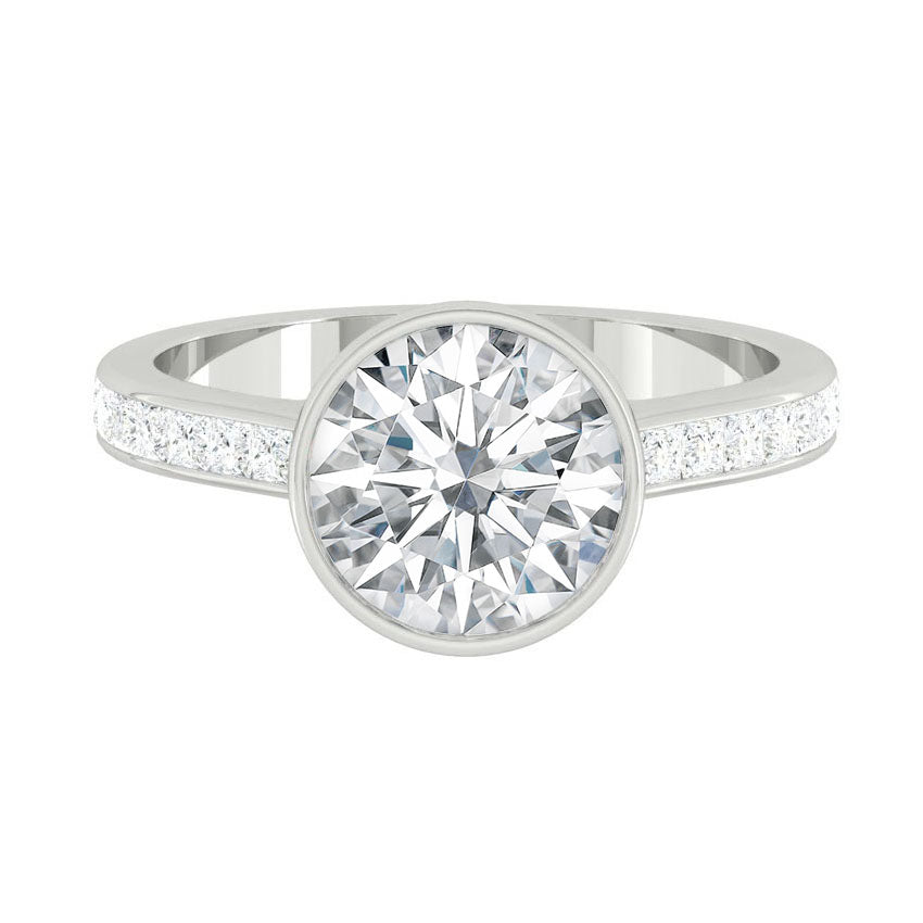 Lucce Carla Channel Round Moissanite