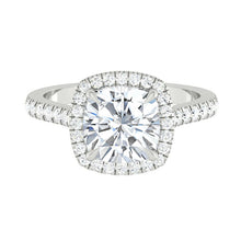 Load image into Gallery viewer, Montevalle Pavé Cushion Moissanite
