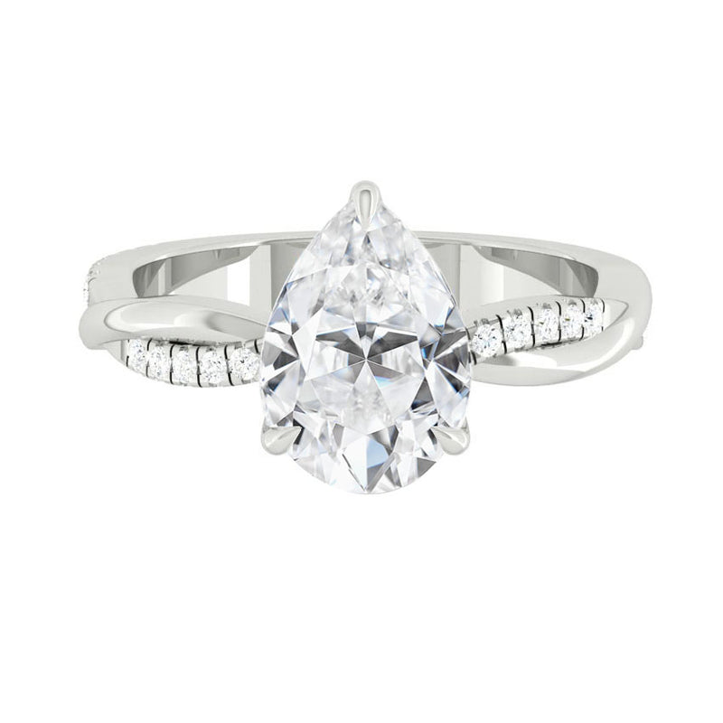 Fiore Pear Moissanite