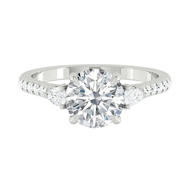 Lucce Sophia Pavé Round Moissanite