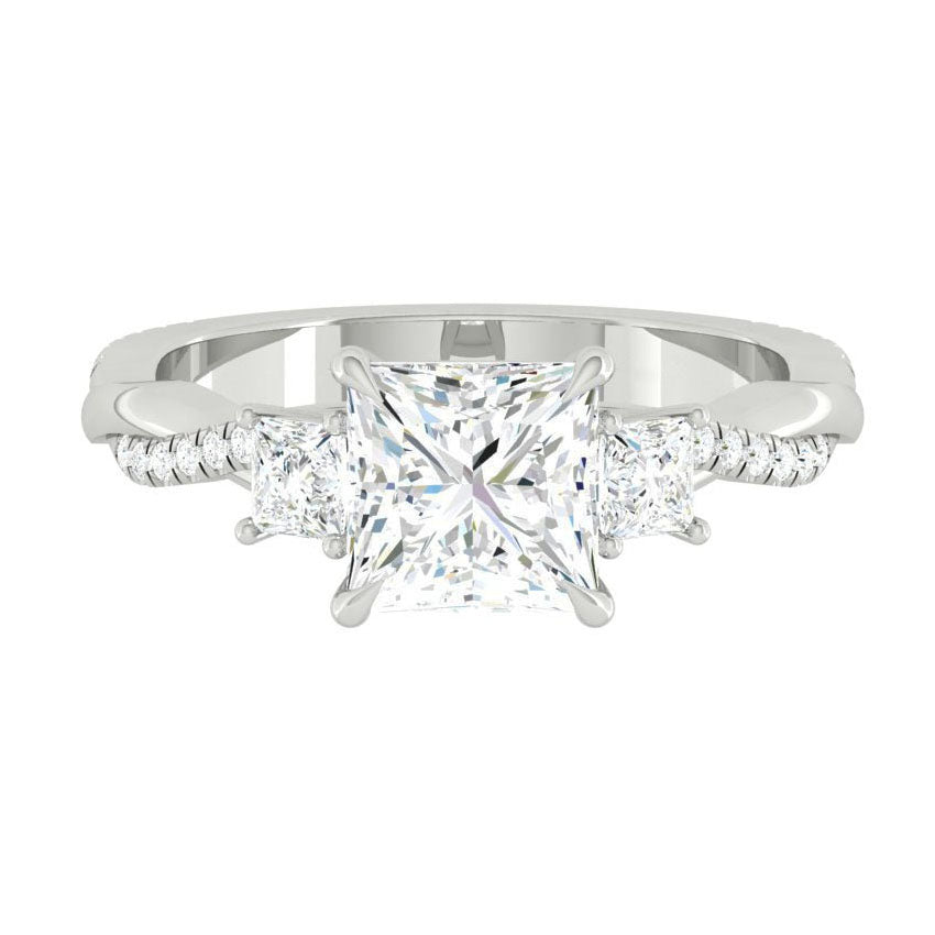 Fiore Trio Princess Moissanite