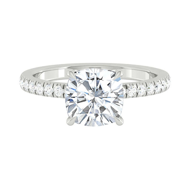 Lucce Verona Pave Cushion Moissanite