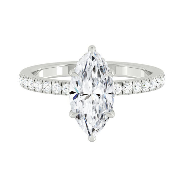 Lucce Verona Pave Marquise Moissanite