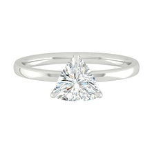 Load image into Gallery viewer, Lucce Lucia Halo Trillion Lab Diamond 1.04ct E VVS2 Ex GIA Platinum
