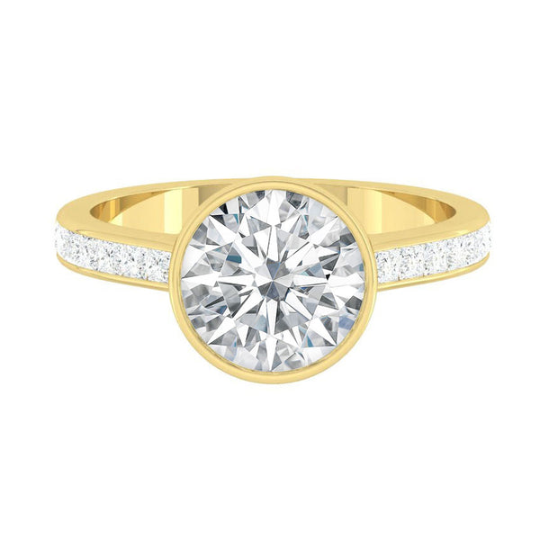 Lucce Carla Channel Round Moissanite