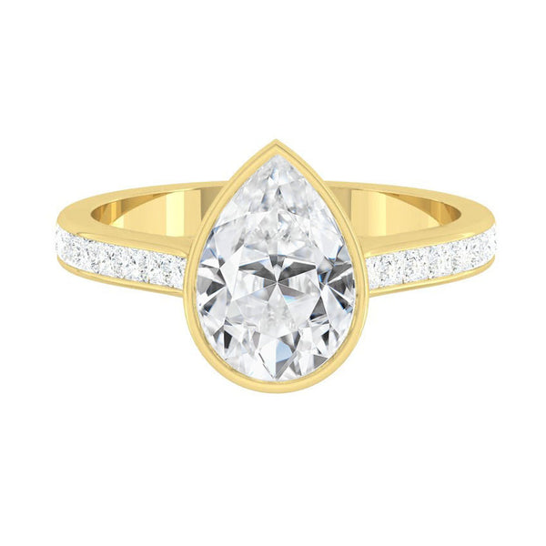 Lucce Carla Channel Pear Moissanite