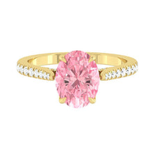 Load image into Gallery viewer, Azalea Pavé Oval Rosé Pink Diamond
