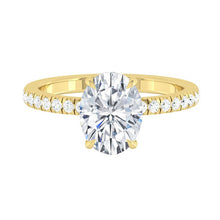 Load image into Gallery viewer, Madelyne Pave Oval Moissanite
