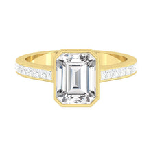 Load image into Gallery viewer, Carla Channel Emerald Lab Diamond 1.01ct E VVS2 Ex IGI 14K Yellow Gold
