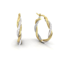 Load image into Gallery viewer, Fiore Hoop Earrings Diamond
