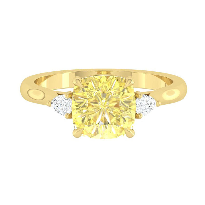 Sophia Cushion Sunburst Yellow Diamond