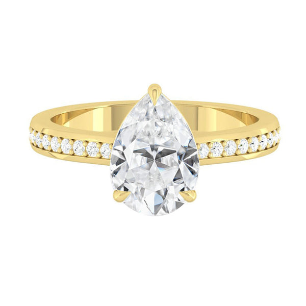 Lucce Kaela Pear Moissanite