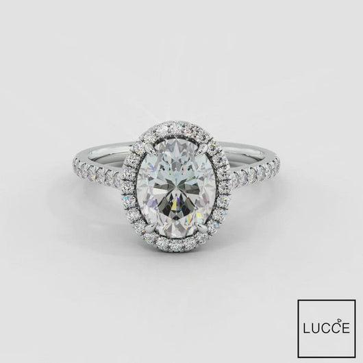 Montevalle Pave Oval Lab Diamond Engagement Ring Moissanite Wedding Rings Gold Platinum Manila Philippines