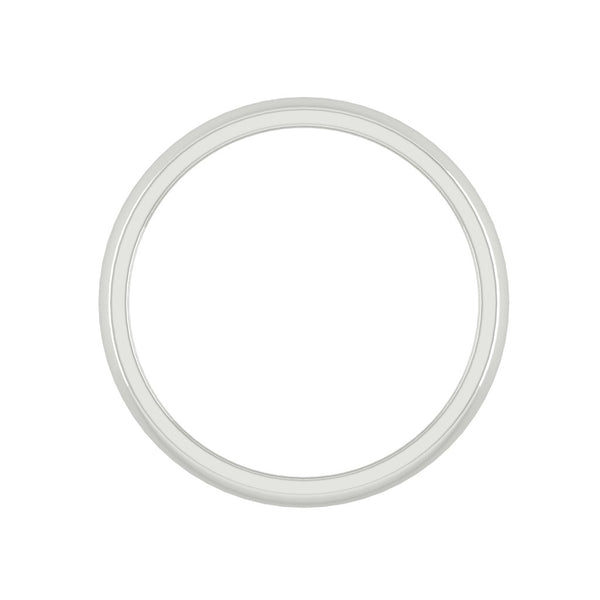 Lucce Amore Brushed 4mm 14K White Gold