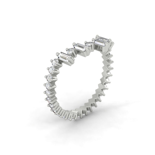 Catherine Band Moissanite