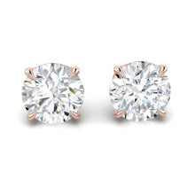 Load image into Gallery viewer, Lucia Earrings Round Moissanite
